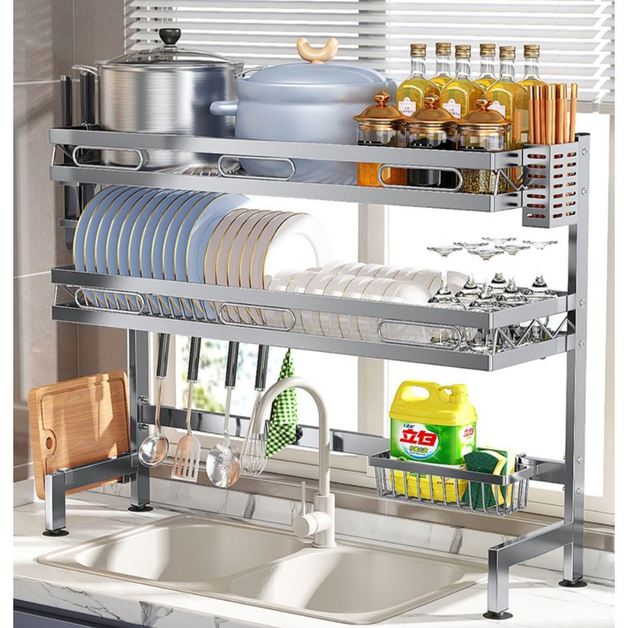 Kệ úp chén trên bồn rửa 2 tầng